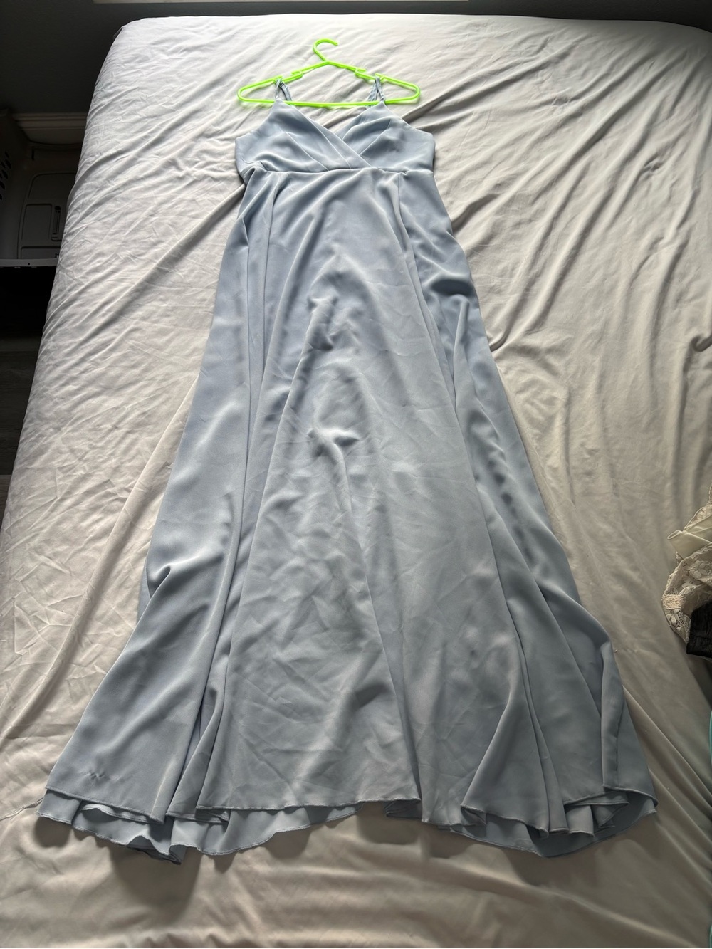 Light Blue Spaghetti-Strap Maxi Dress